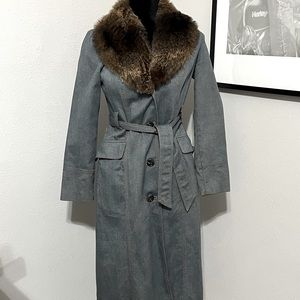 Gap blue Jean for collar pea coat